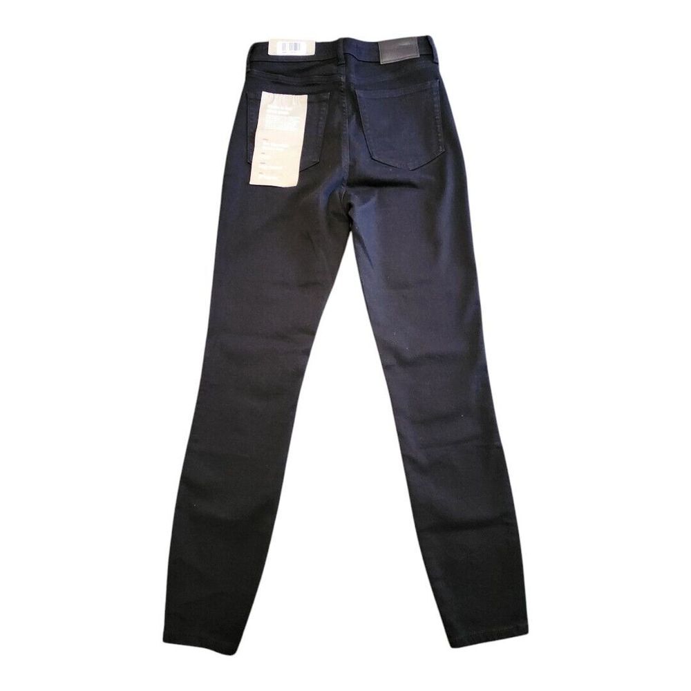 NWT Everlane The Way-High Skinny Jean Black Size 27 Grunge Organic Stretch Denim - Picture 2 of 10